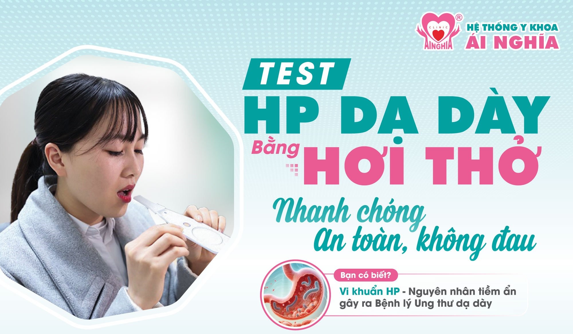 Xét Nghiệm HP Dạ Dày Bằng Hơi Thở: An Toàn, Chính xác phát hiện vi khuẩn H.p