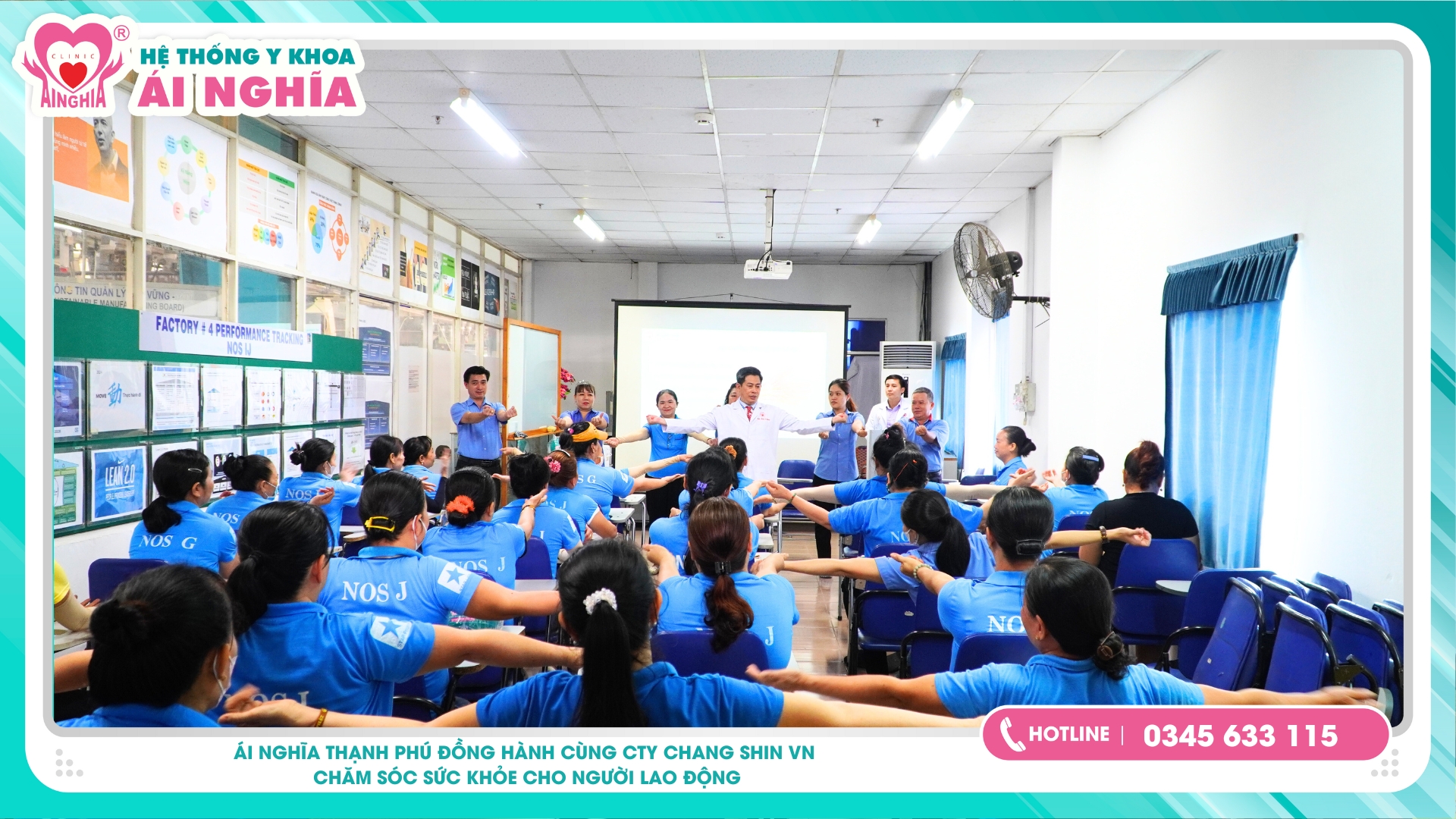 Ái Nghĩa Thạnh Phú đồng hành cùng Cty Chang shin VN chăm sóc sức khỏe người lao động