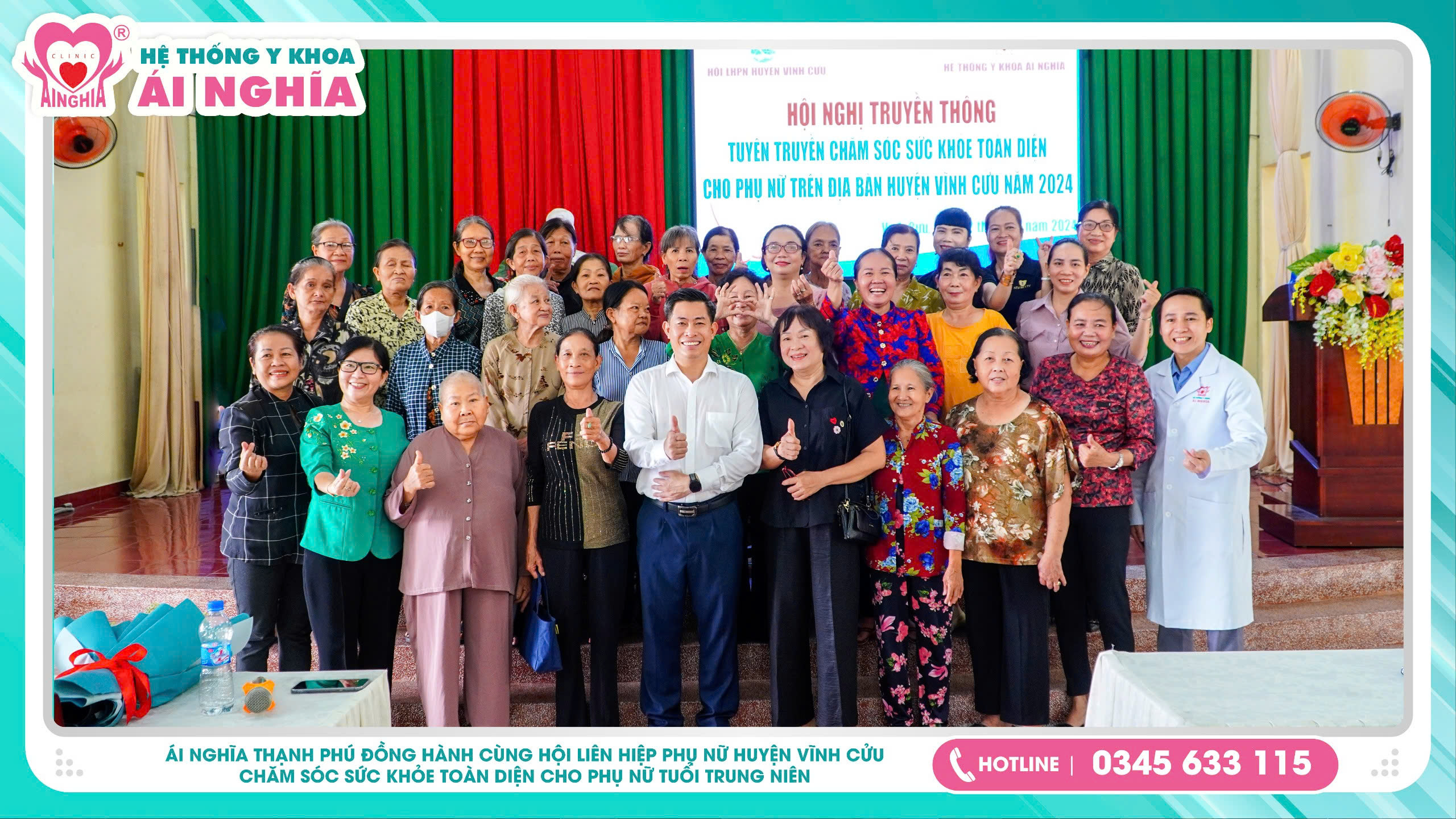 Ái Nghĩa Thạnh Phú Đồng Hành Chăm sóc Sức Khỏe cho Hội Viên Hội Phụ Nữ Huyện Vĩnh Cửu